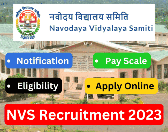 NVS Recruitment 2023 Apply Online
